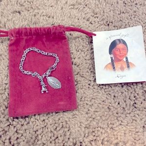 NWT American girl doll collectible charm bracelet with kaya charm